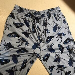 Men's Batman Bat Mobile Pajamas Size Large With drawstring and Button Closure.